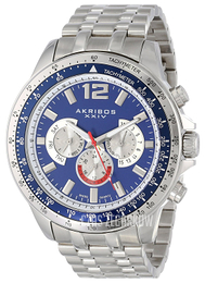 Akribos XXIV Grandiose Niebieski/Stal Ø50 mm AK653BU