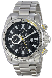 Akribos XXIV Grandiose Czarny/Stal Ø48 mm AK672SSB