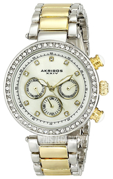 Akribos XXIV Diamond Biały/Stal w odcieniu złota Ø39 mm AK681TTG