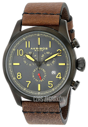 Akribos XXIV Ultimate Szary/Skóra Ø47 mm AK705BKBR