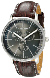 Akribos XXIV Multi-Function Czarny/Skóra Ø43 mm AK720SSB