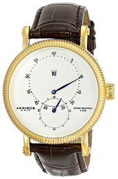 Akribos XXIV Retro Biały/Skóra Ø40 mm AK723YG