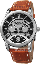 Akribos XXIV Czarny/Skóra Ø41 mm AK725BR