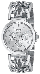 Akribos XXIV Diamond Srebrny/Stal Ø38 mm AK746SS