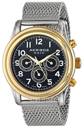 Akribos XXIV Multi-Function Czarny/Stal Ø42 mm AK747YGB