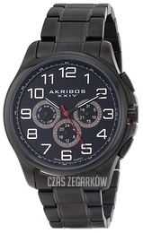 Akribos XXIV Czarny/Stal Ø46 mm AK748BK