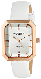 Akribos XXIV Diamond Srebrny/Skóra AK749WTR