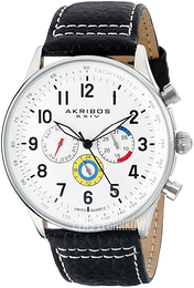 Akribos XXIV Complications Biały/Skóra Ø44 mm AK751