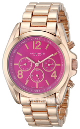 Akribos XXIV Multi-Function Różowy/Stal w kolorze różowego złota Ø40 mm AK760RGPK