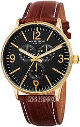 Akribos XXIV Multi-Function Czarny/Skóra Ø43 mm AK769YG