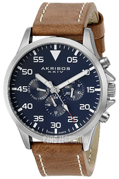Akribos XXIV Multi-Function Niebieski/Skóra Ø44 mm AK773SSB