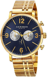 Akribos XXIV Niebieski/Stal w odcieniu złota Ø46 mm AK782YGBU