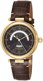 Akribos XXIV Retrograde Czarny/Skóra Ø41 mm AK795YG