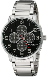 Akribos XXIV Czarny/Stal Ø42 mm AK810SSB