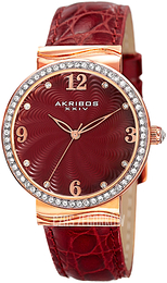 Akribos XXIV Czerwony/Skóra Ø34.5 mm AK829RD