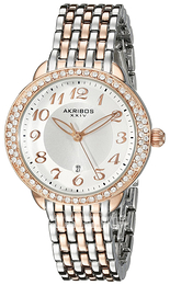 Akribos XXIV Crystal Srebrny/Stal w kolorze różowego złota Ø33 mm AK831TTR