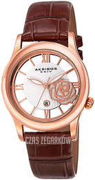 Akribos XXIV Biały/Skóra Ø34 mm AK837RGBR