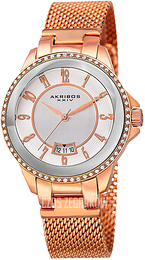 Akribos XXIV Srebrny/Stal w kolorze różowego złota Ø38 mm AK840RG