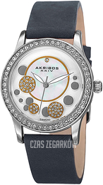 Akribos XXIV Diamond Srebrny/Skóra Ø34 mm AK843BU