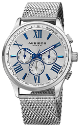 Akribos XXIV Srebrny/Stal Ø42 mm AK844SS