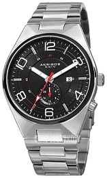 Akribos XXIV Czarny/Stal Ø45 mm AK849SSB