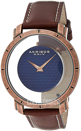 Akribos XXIV Niebieski/Skóra Ø43.5 mm AK856RGBR