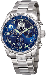 Akribos XXIV Niebieski/Stal Ø45 mm AK862SSBU