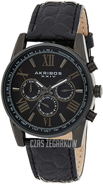 Akribos XXIV Multi-Function Czarny/Skóra Ø41 mm AK864BK