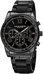 Akribos XXIV Chronograph Czarny/Stal Ø41 mm AK865BK