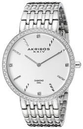 Akribos XXIV Diamond Srebrny/Stal Ø42 mm AK866SS