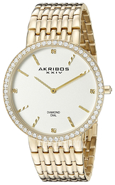 Akribos XXIV Diamond Srebrny/Stal w odcieniu złota Ø42 mm AK866YG