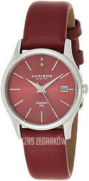 Akribos XXIV Czerwony/Skóra Ø34 mm AK879RD