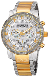Akribos XXIV Zestaw diamentów/Stal w odcieniu złota Ø47 mm AK894TTG