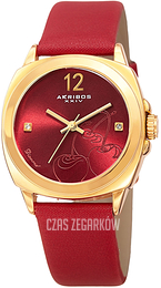 Akribos XXIV Czerwony/Satyna Ø32 mm AK902RD