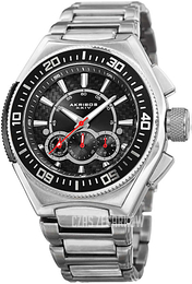 Akribos XXIV Classic Czarny/Stal Ø48 mm AK910SS