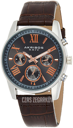 Akribos XXIV Czarny/Skóra Ø41 mm AK911SSBR
