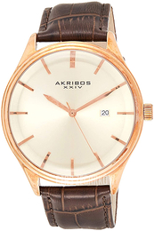 Akribos XXIV Kremowy/Skóra Ø45 mm AK914RGBR