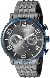 Akribos XXIV Szary/Stal Ø45 mm AK917GN