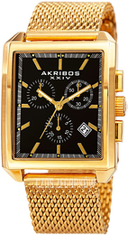 Akribos XXIV Classic Czarny/Stal w odcieniu złota AK918YGB