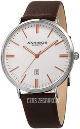 Akribos XXIV Biały/Skóra Ø42 mm AK935SSRG