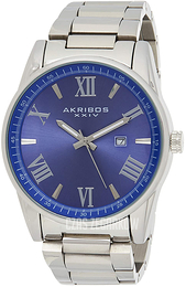 Akribos XXIV Niebieski/Stal Ø45 mm AK936SSBU