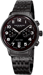 Akribos XXIV Czarny/Stal Ø42 mm AK942BK