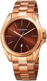 Akribos XXIV Brązowy/Stal w kolorze różowego złota Ø43 mm AK948RGBR