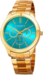 Akribos XXIV Multi-Function Niebieski/Stal w odcieniu złota Ø42 mm AK952YGTQ