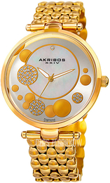 Akribos XXIV Diamond Srebrny/Stal w odcieniu złota Ø38 mm AK963YG
