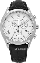 Alexander Heroic Biały/Skóra Ø42 mm A021-02