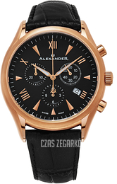 Alexander Heroic Czarny/Skóra Ø42 mm A021-03