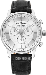 Alexander Statesman Srebrny/Skóra Ø42 mm A101-01