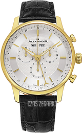 Alexander Statesman Srebrny/Skóra Ø42 mm A101-07