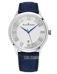 Alexander Statesman Srebrny/Skóra Ø42 mm A103-09